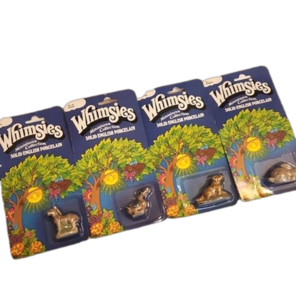 Vintage Pack of 4 New in Package Whimsies Porcelain animal figurines. - Picture 1 of 15